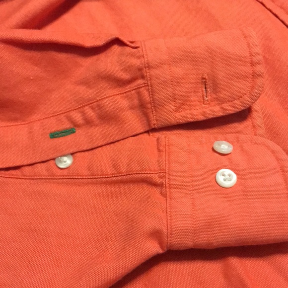 Tommy Hilfiger salmon colored button up shirt neck size 17 - Picture 6 of 6
